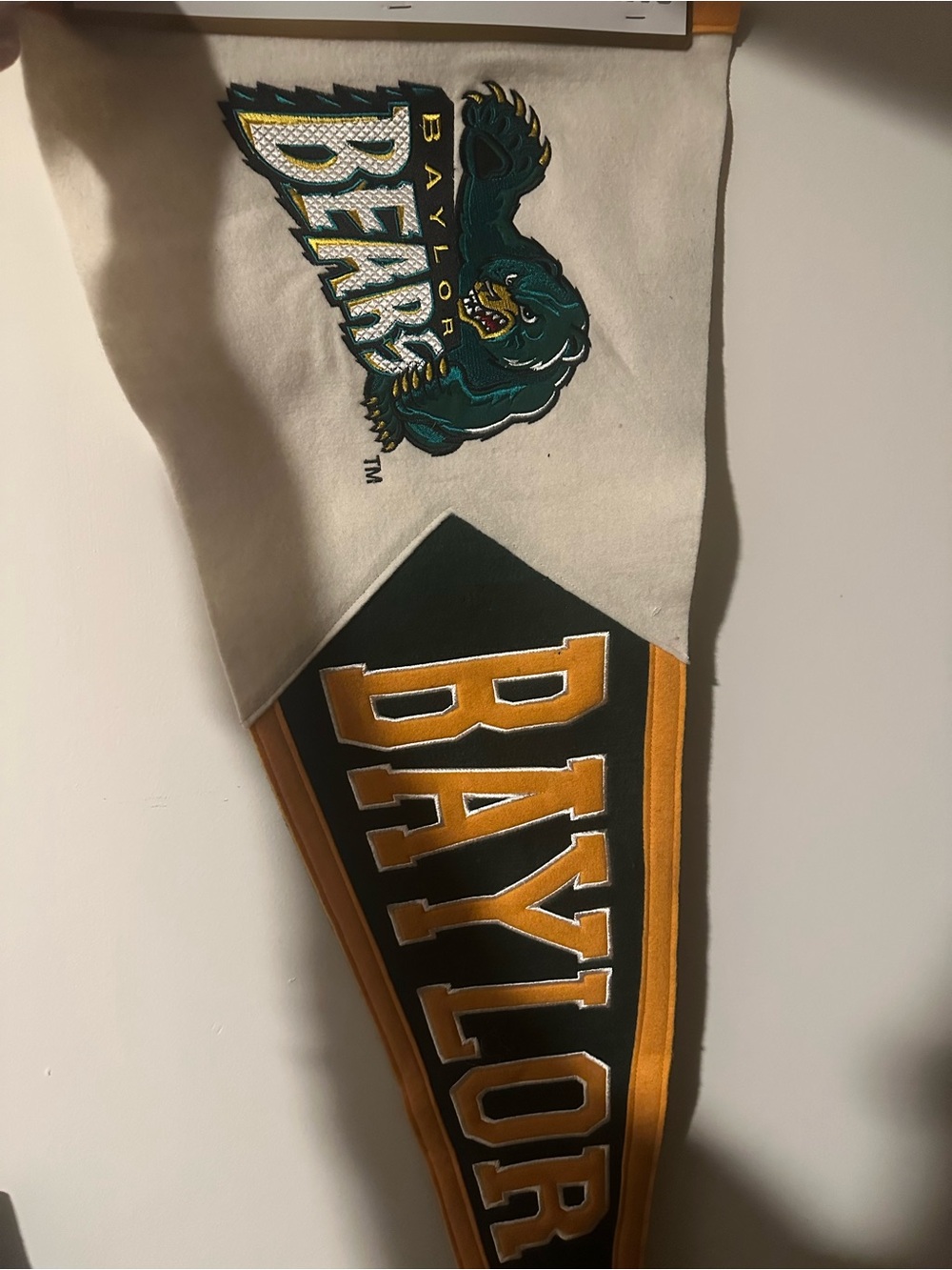 Baylor Bears banner wool pennant for dorm man cave